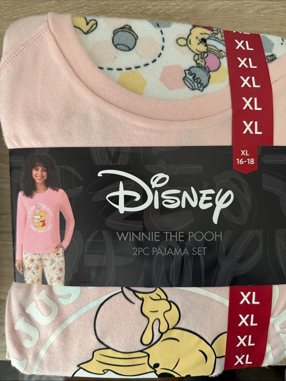 Disney Winnie the Pooh 2PC Pajama Set Pink & Multicolor XL